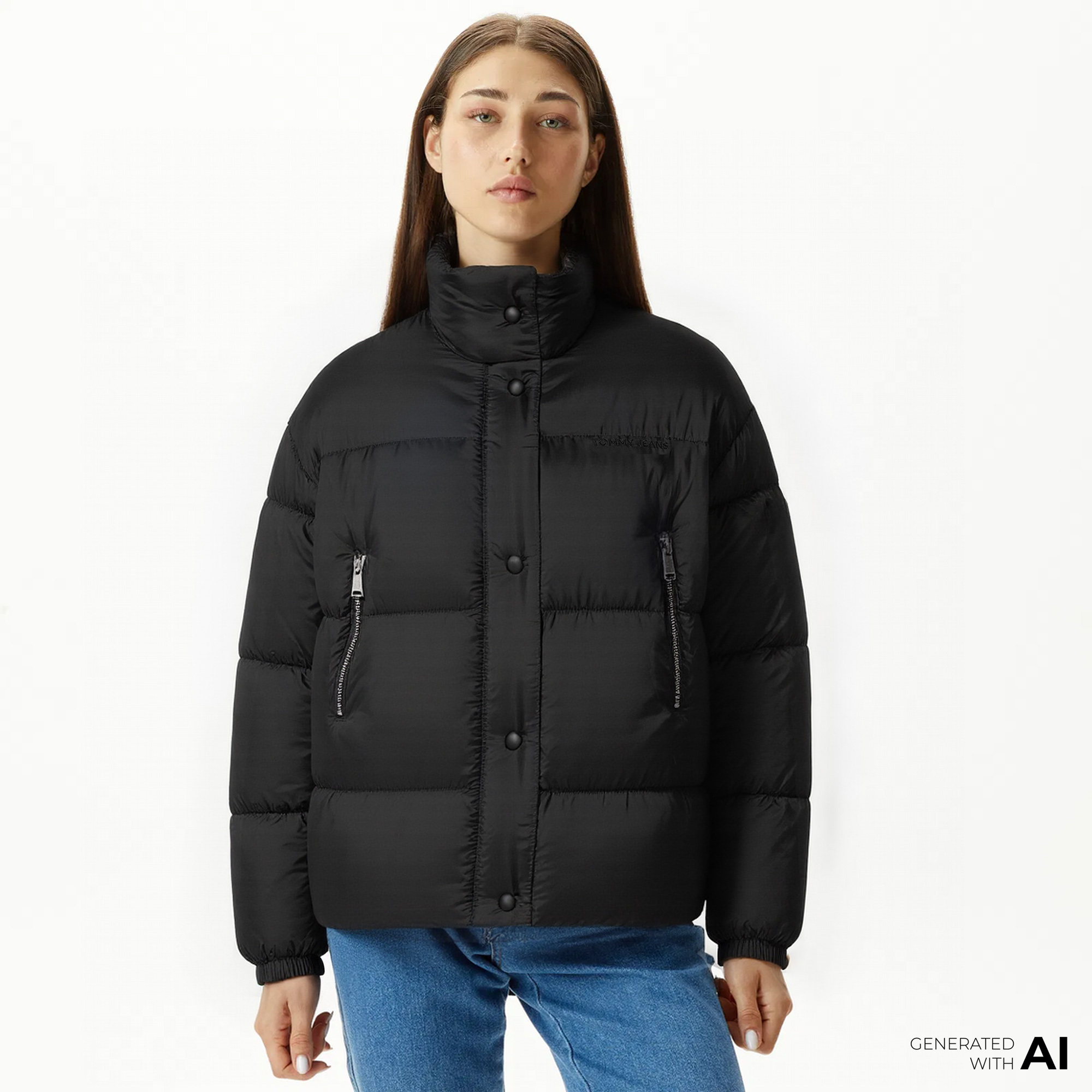  Tommy Hilfiger Kadın Siyah Mont