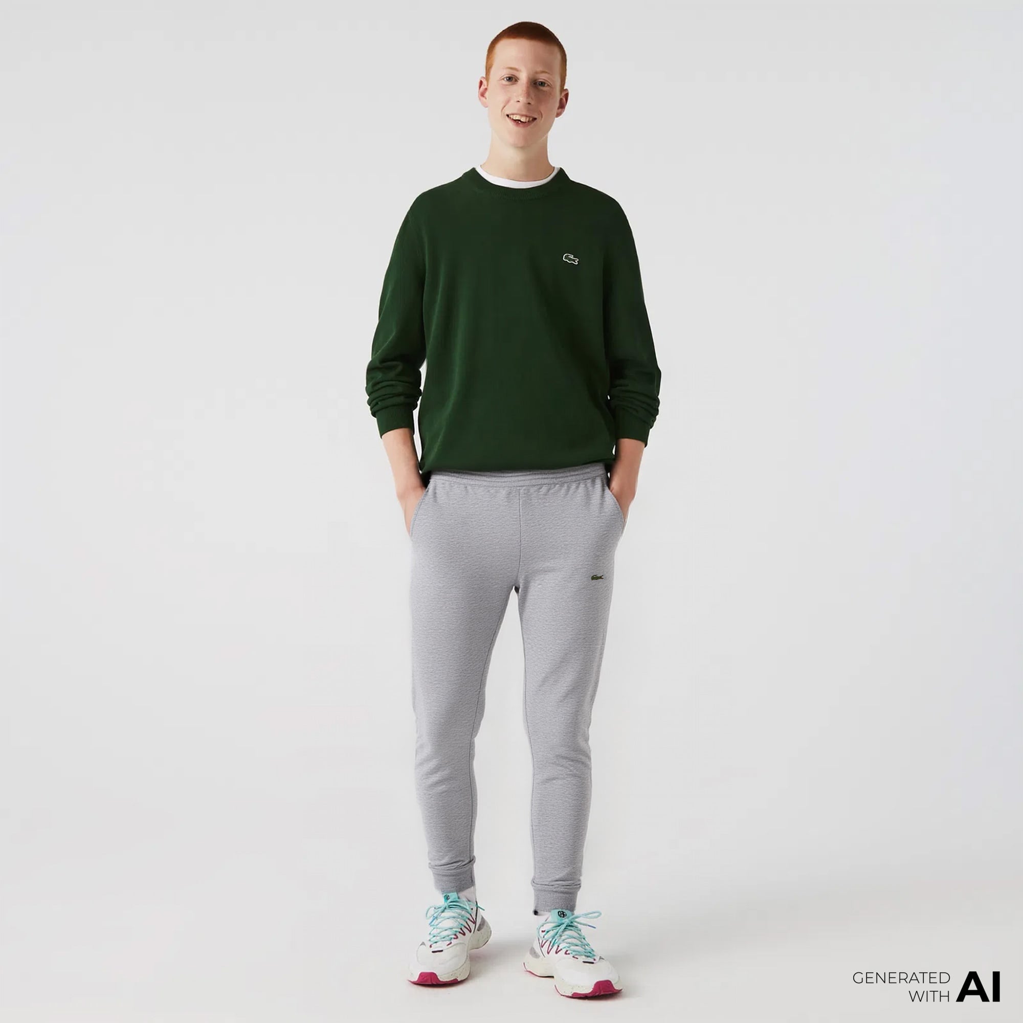 Lacoste Erkek Slim Fit Gri Eşofman Altı