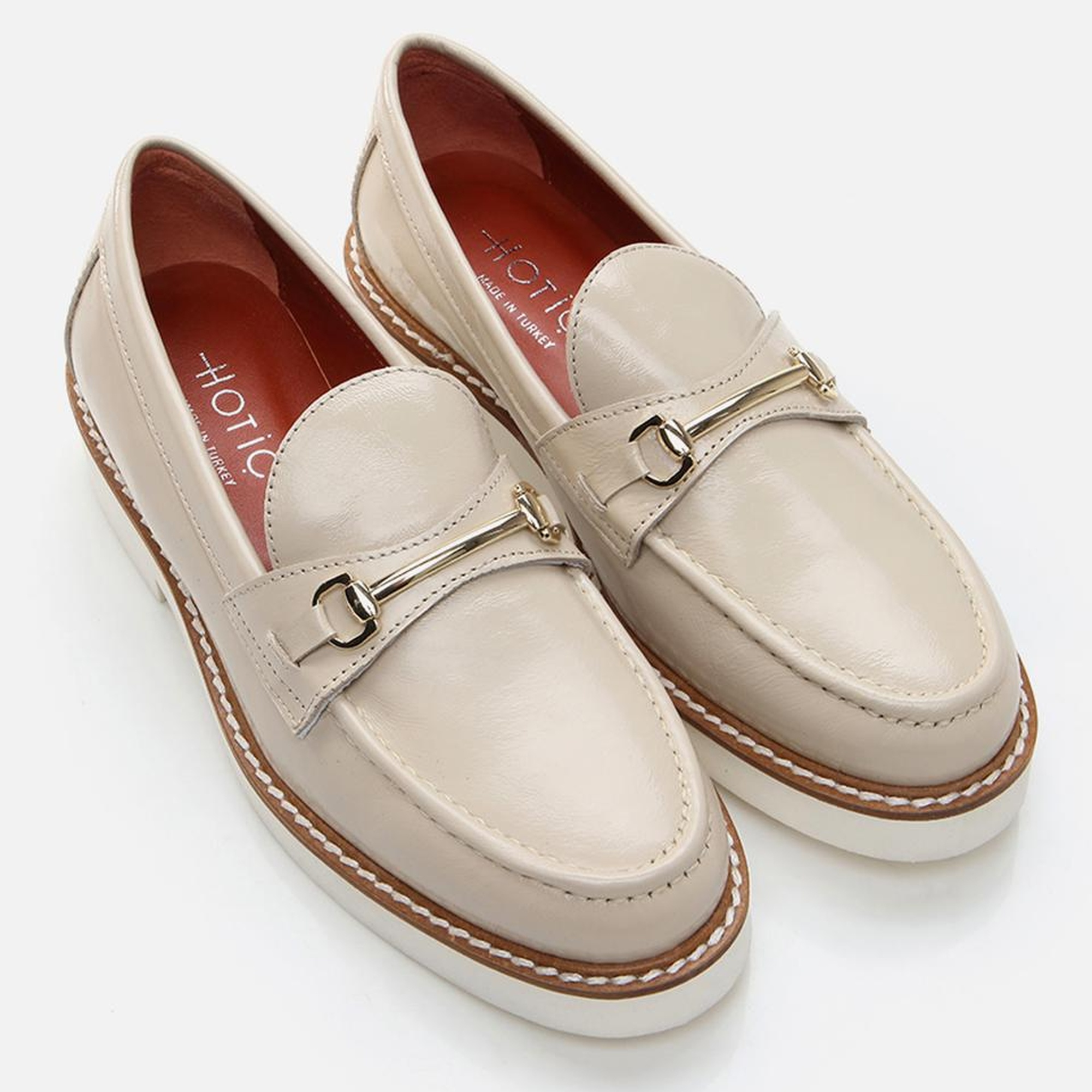 Kadın Deri Bej Loafer