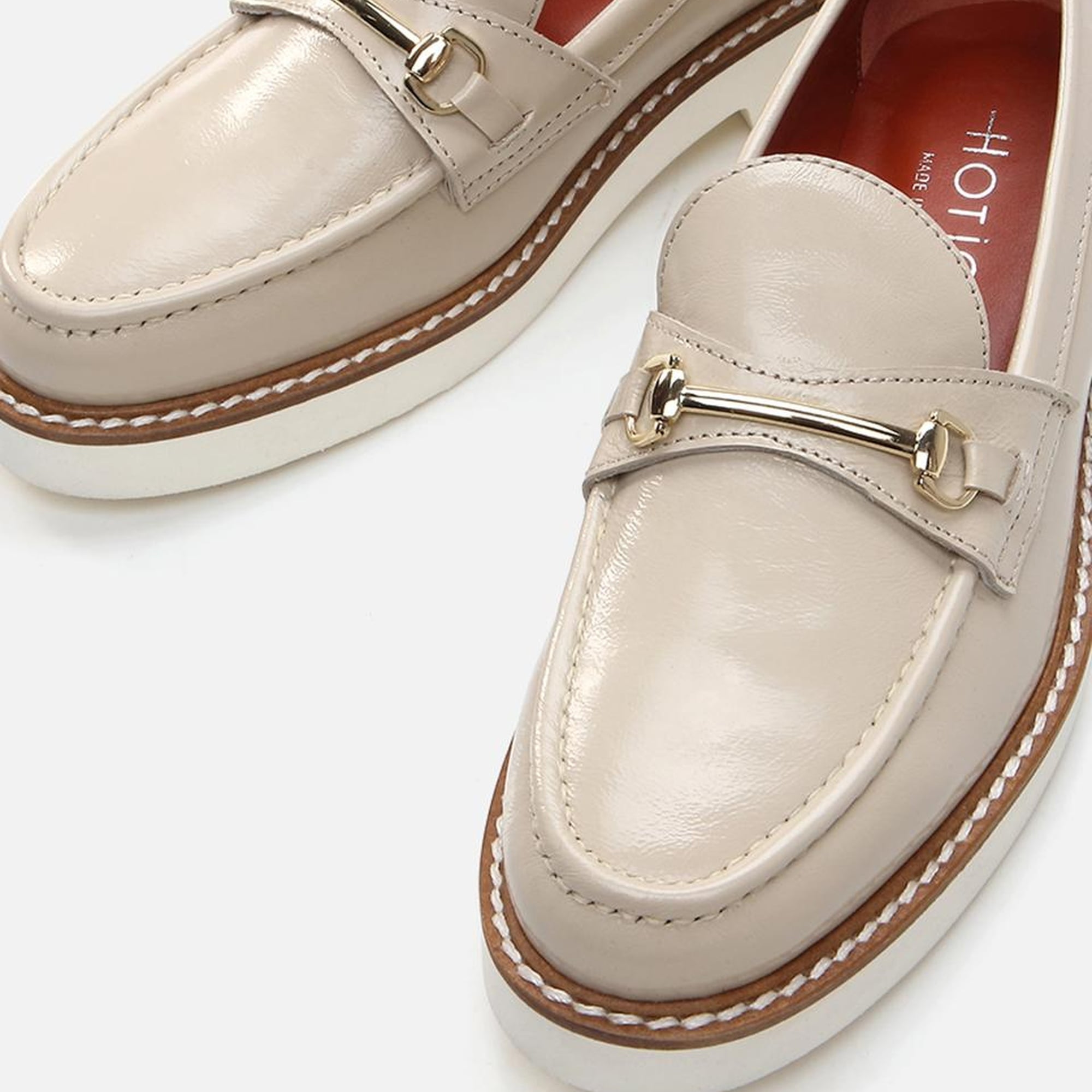 Kadın Deri Bej Loafer