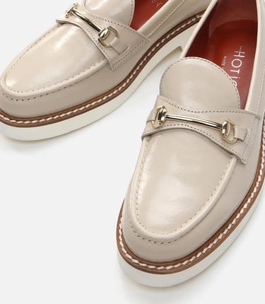  Kadın Deri Bej Loafer