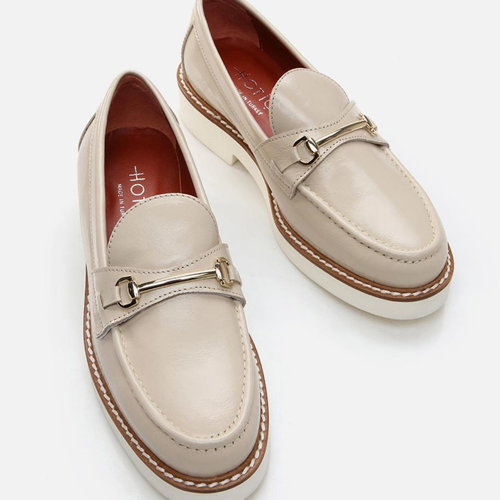 Kadın Deri Bej Loafer