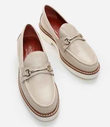  Kadın Deri Bej Loafer