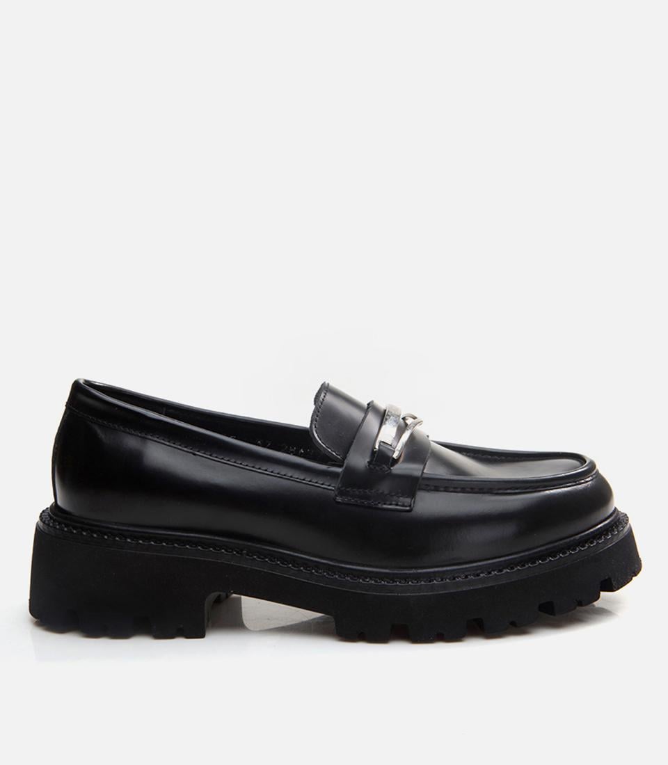 Kadın Deri Siyah Loafer