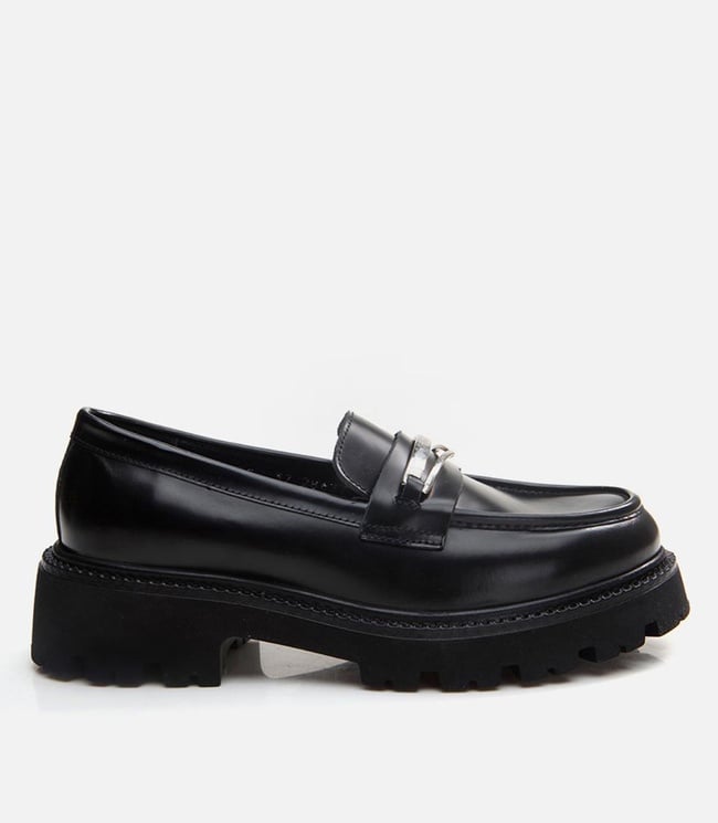  Kadın Deri Siyah Loafer