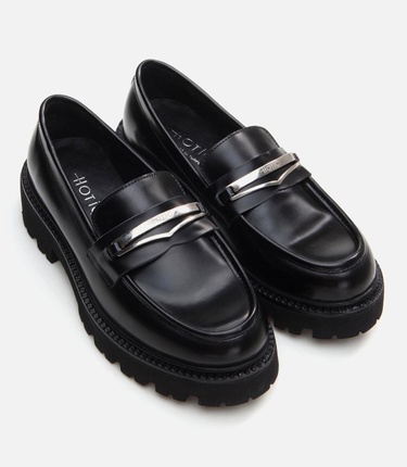  Kadın Deri Siyah Loafer