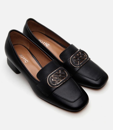  Kadın Deri Siyah Loafer