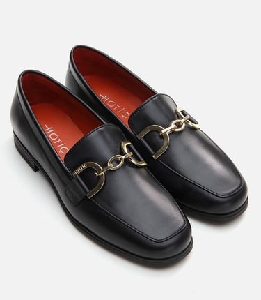  Kadın Deri Siyah Loafer