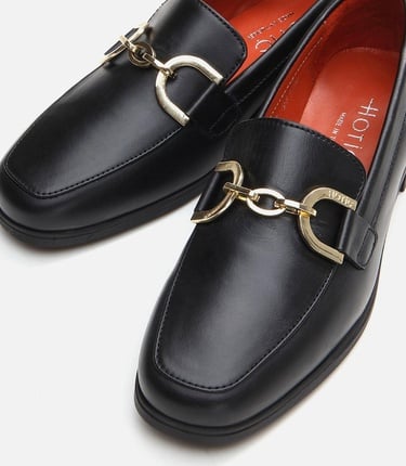  Kadın Deri Siyah Loafer