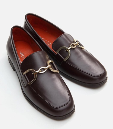  Kadın Deri Kahverengi Loafer