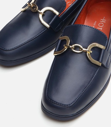  Kadın Deri Lacivert Loafer
