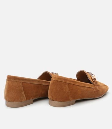  Kadın Deri Taba Loafer