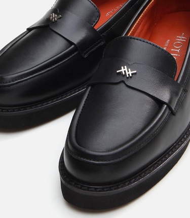  Kadın Deri Siyah Loafer