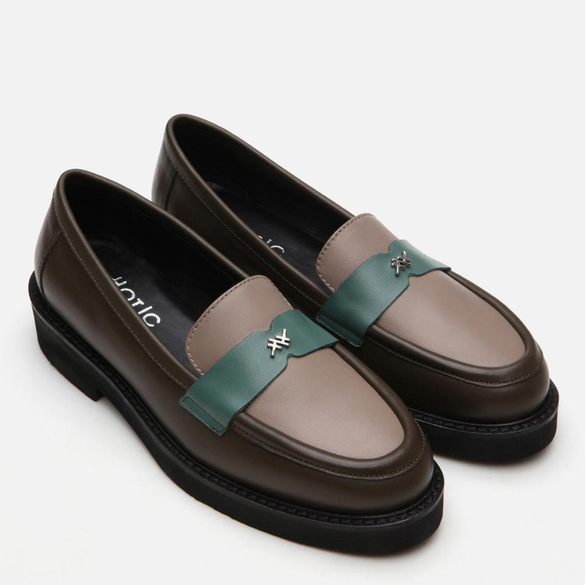 Kadın Deri Haki Loafer