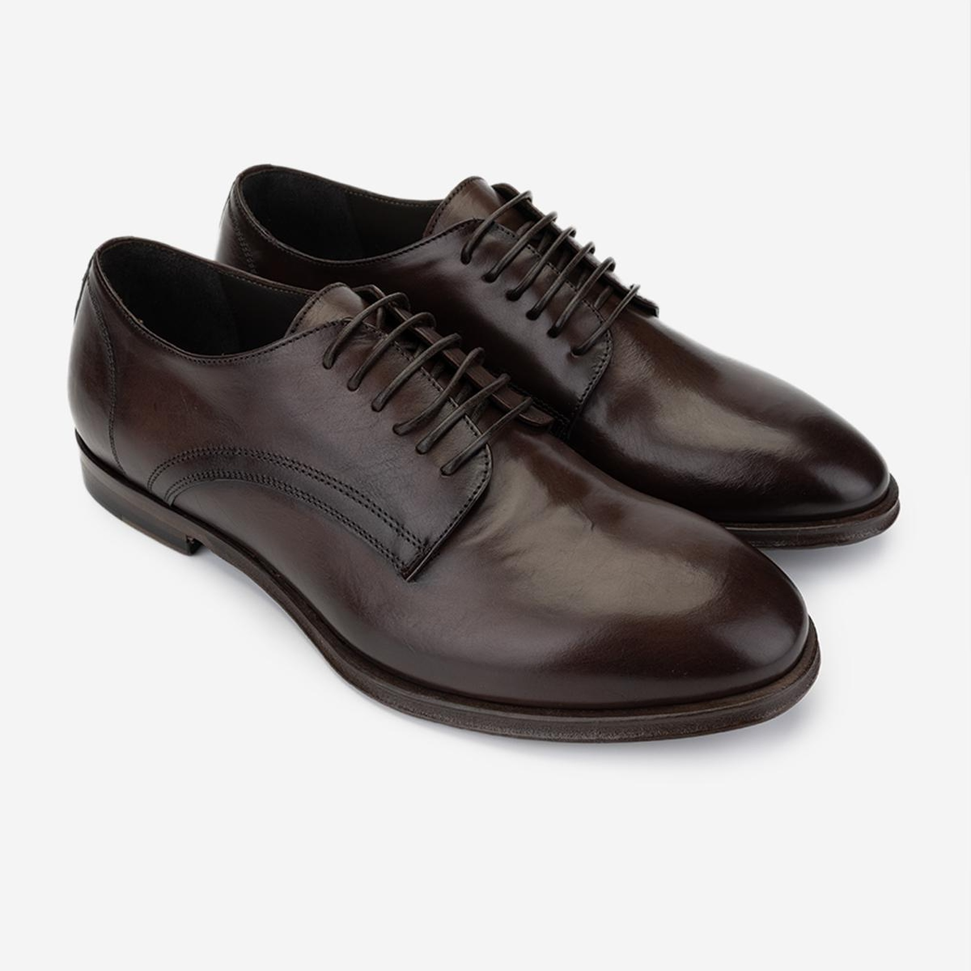 Valmenti Erkek Hakiki Deri Kahverengi Klasik Ayakkabı