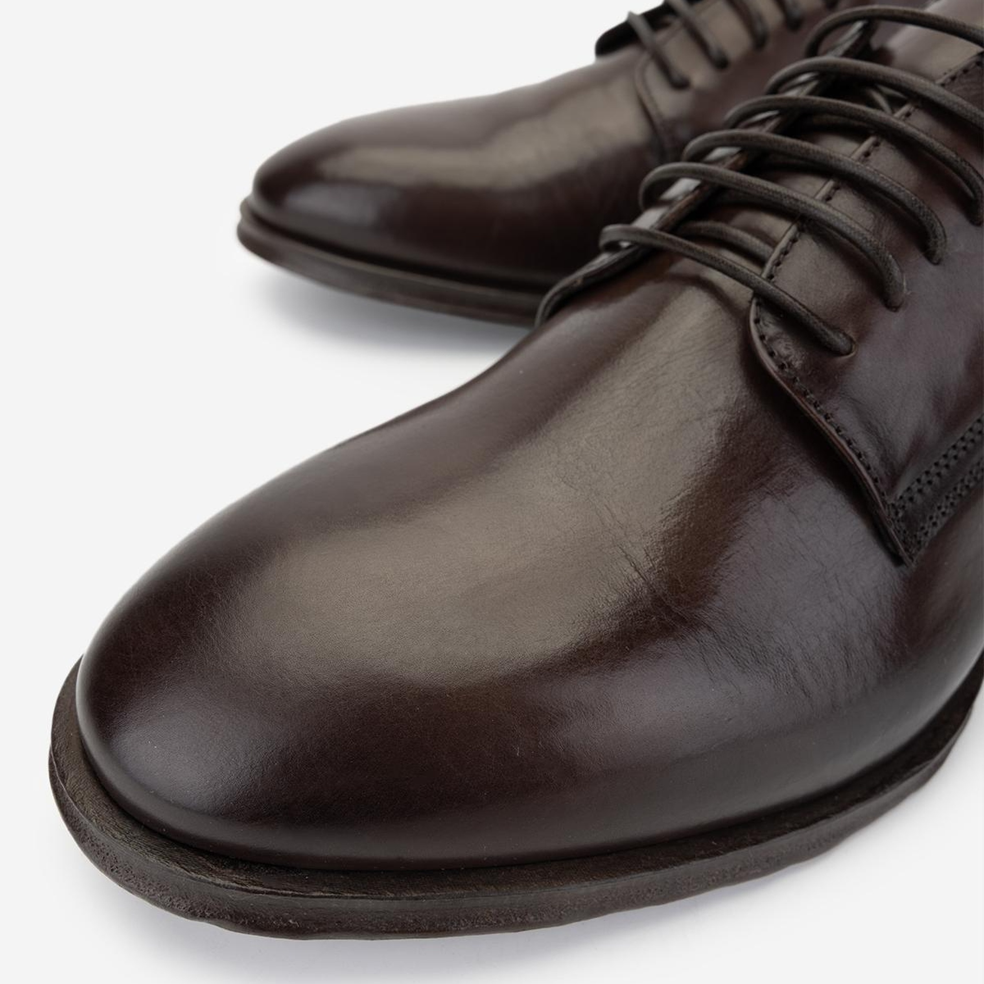 Valmenti Erkek Hakiki Deri Kahverengi Klasik Ayakkabı