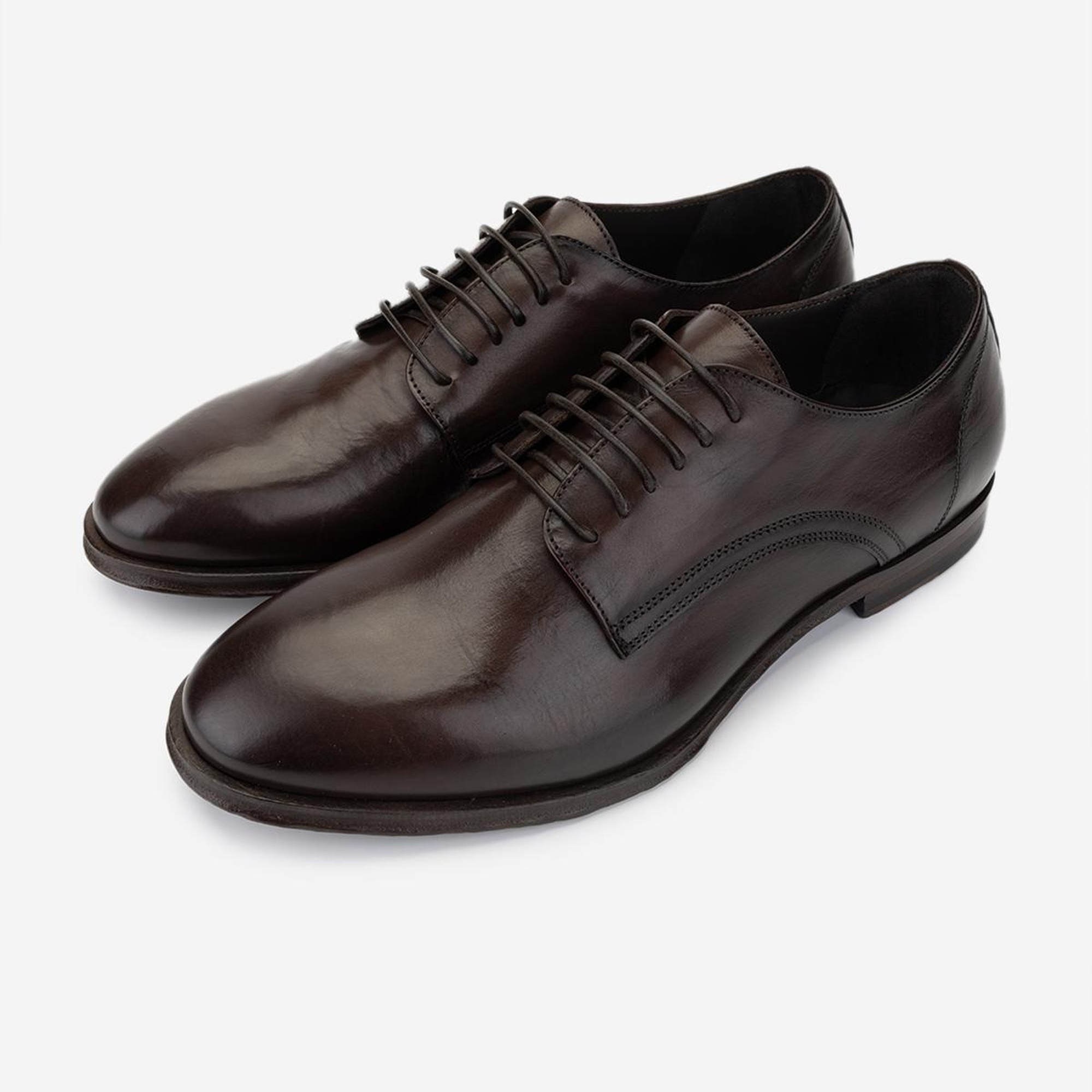 Valmenti Erkek Hakiki Deri Kahverengi Klasik Ayakkabı