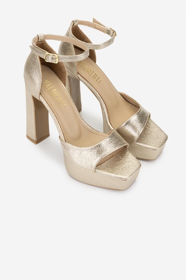  Valmenti Kadın Vegan Dore Topuklu Ayakkabı