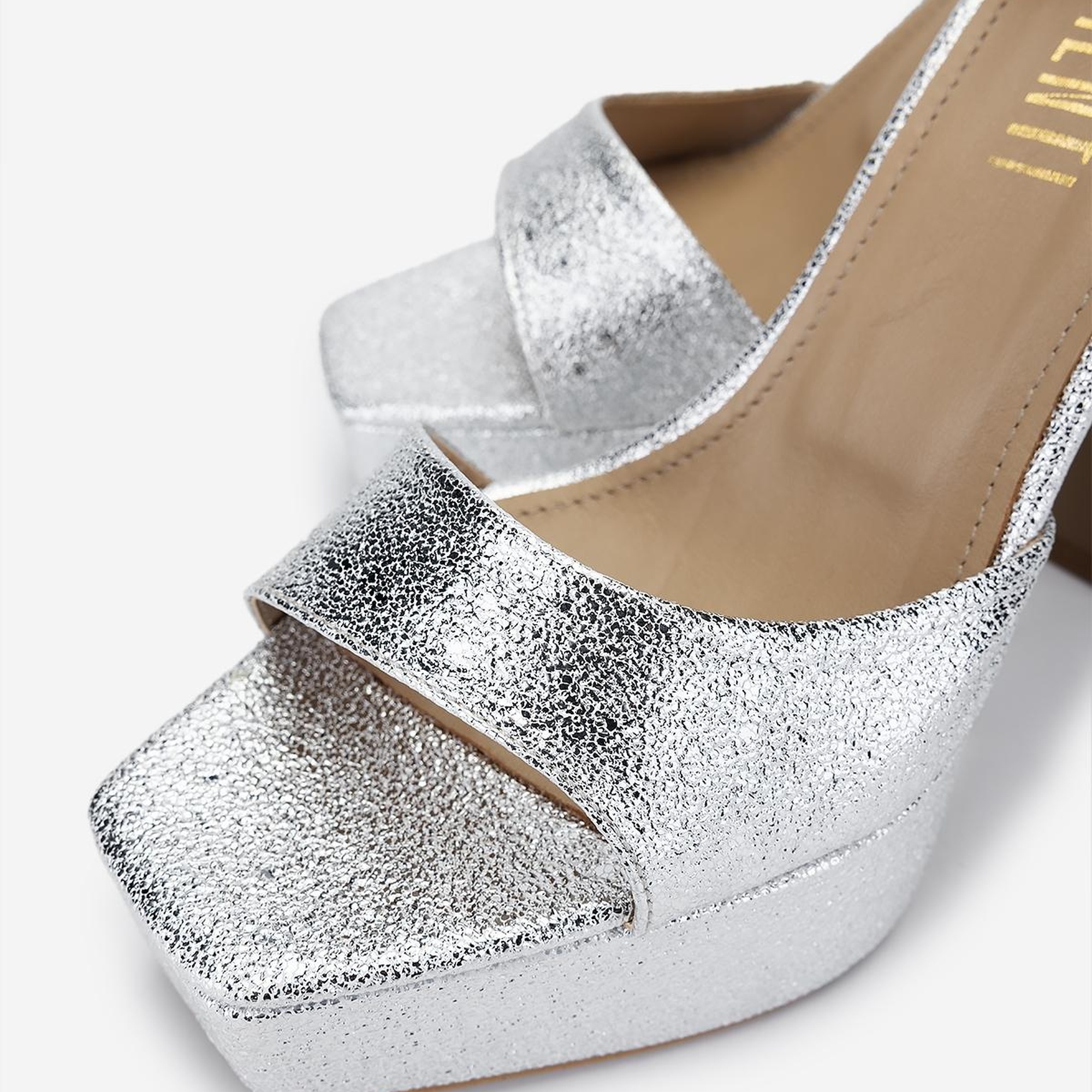 Valmenti Kadın Vegan Lame Topuklu Ayakkabı