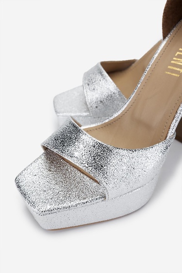  Valmenti Kadın Vegan Lame Topuklu Ayakkabı