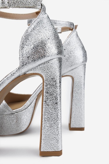  Valmenti Kadın Vegan Lame Topuklu Ayakkabı