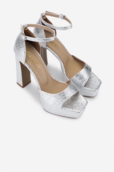  Valmenti Kadın Vegan Lame Topuklu Ayakkabı