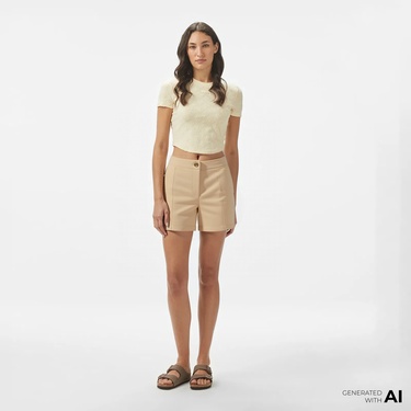  Guess İsabeau Kadın Kahverengi Şort