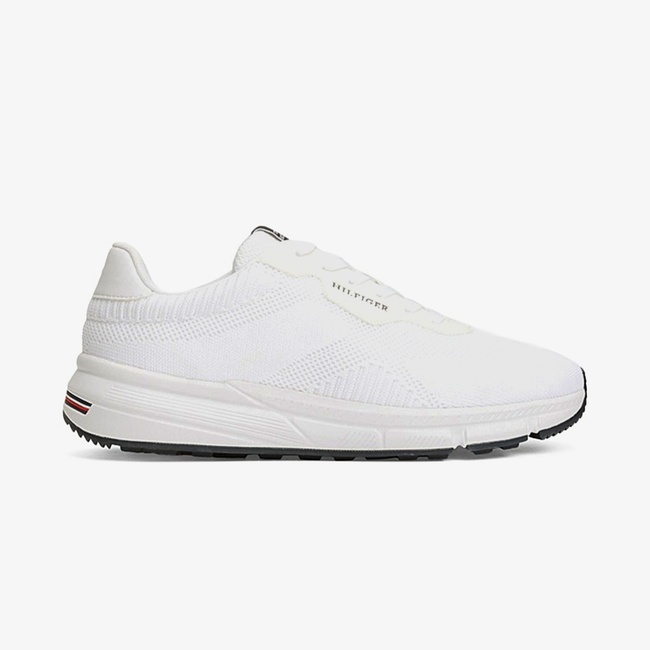  Tommy Hilfiger Lightweight Rwb Knit Erkek Beyaz Sneaker