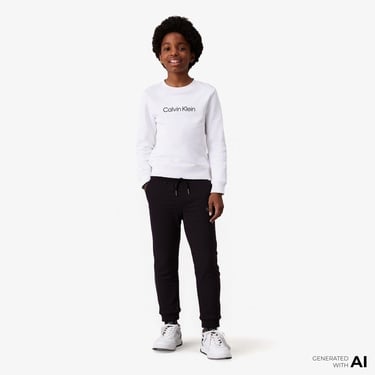  Calvin Klein Monogram Mini Badge Çocuk Siyah Eşofman Altı