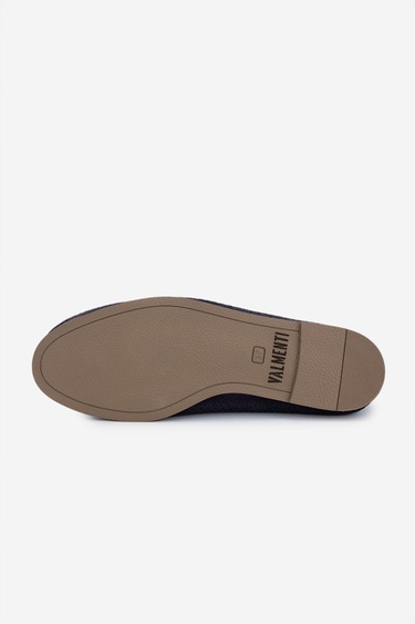  Valmenti Kadın Hakiki Deri Lacivert Süet Loafer Ayakkabı