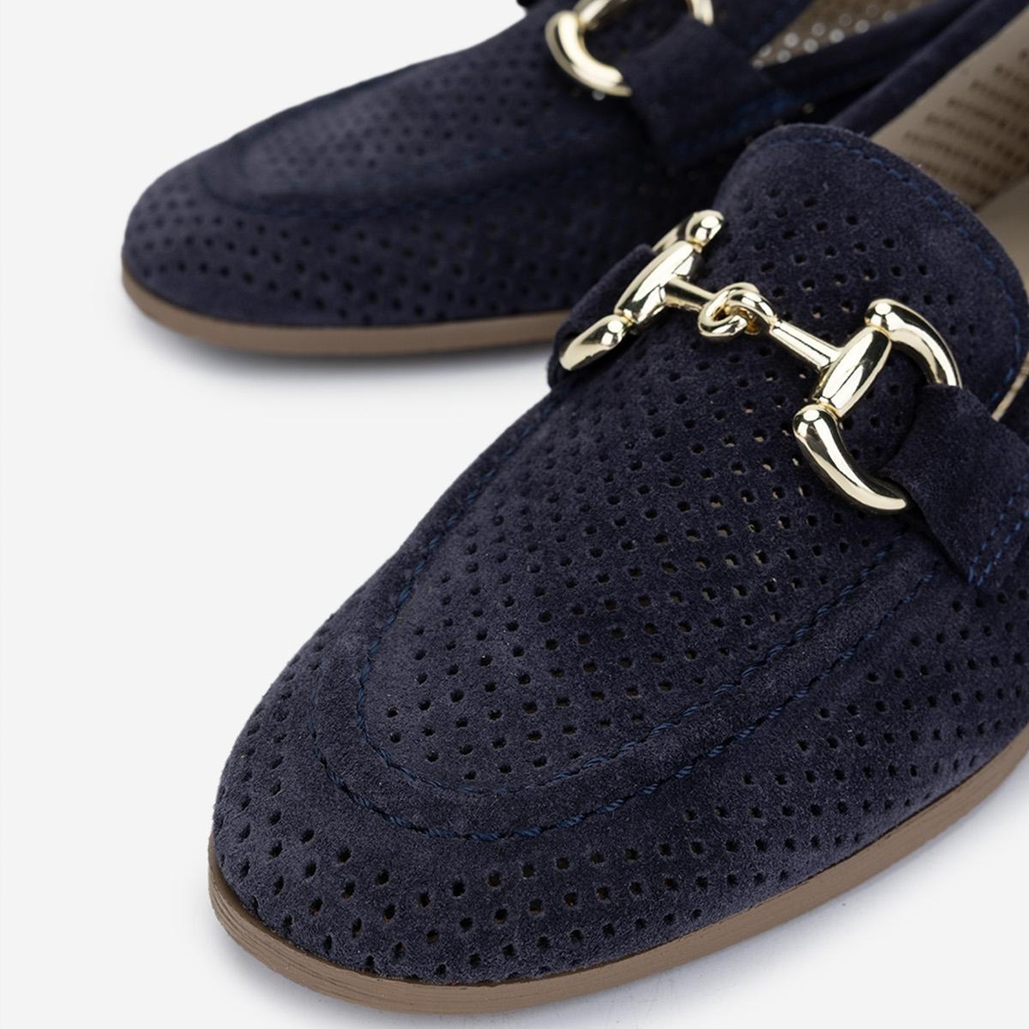 Valmenti Kadın Hakiki Deri Lacivert Süet Loafer Ayakkabı