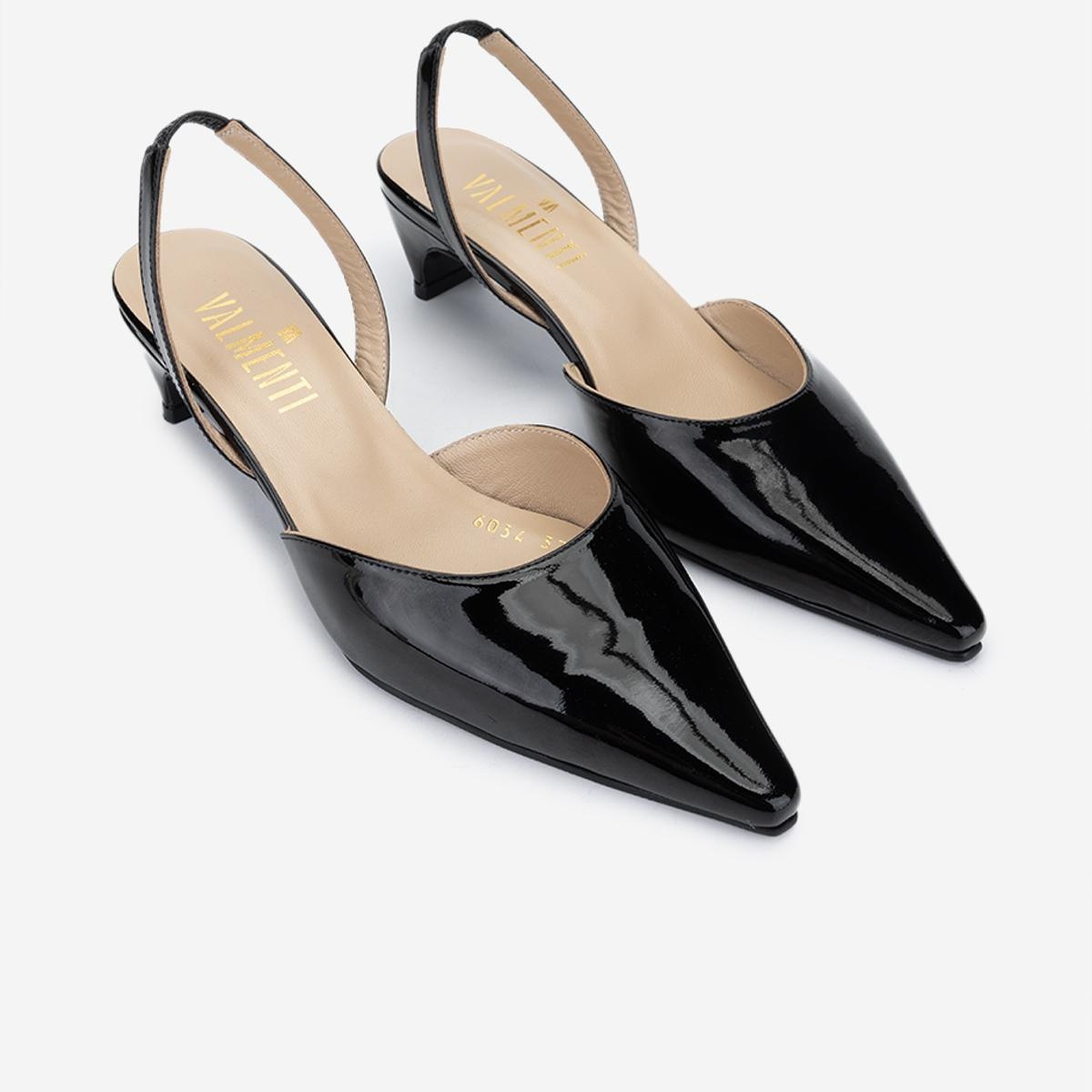 Valmenti Kadın Siyah Rugan Topuklu Ayakkabı