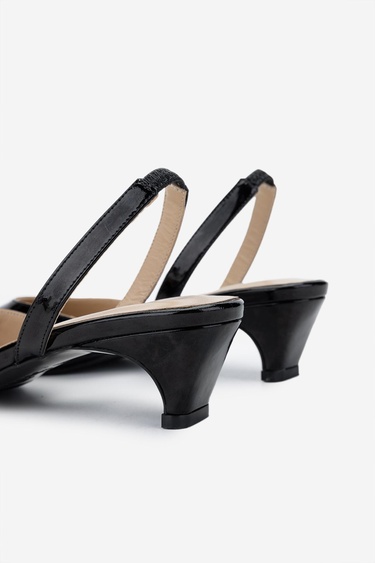  Valmenti Kadın Siyah Rugan Topuklu Ayakkabı