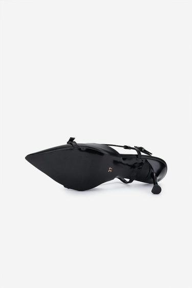  Valmenti Kadın Vegan Siyah Topuklu Ayakkabı