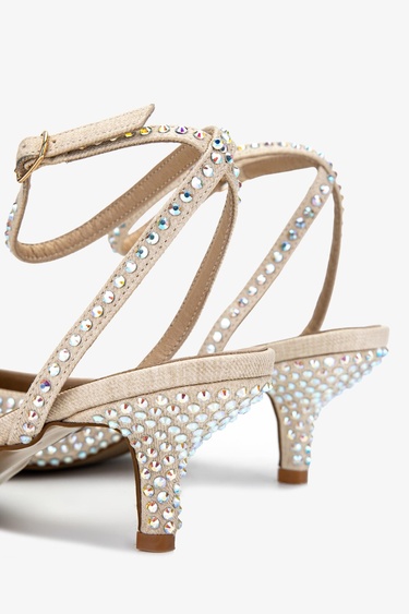  Valmenti Kadın Bej Topuklu Ayakkabı