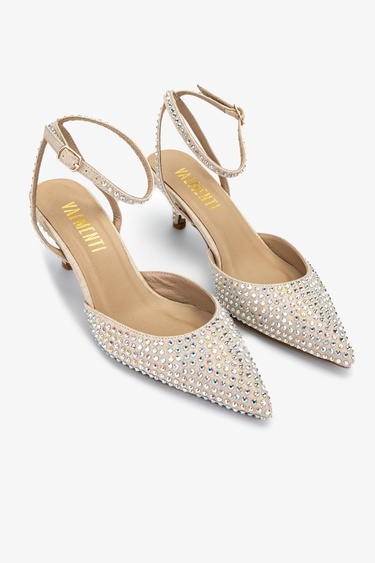  Valmenti Kadın Bej Topuklu Ayakkabı