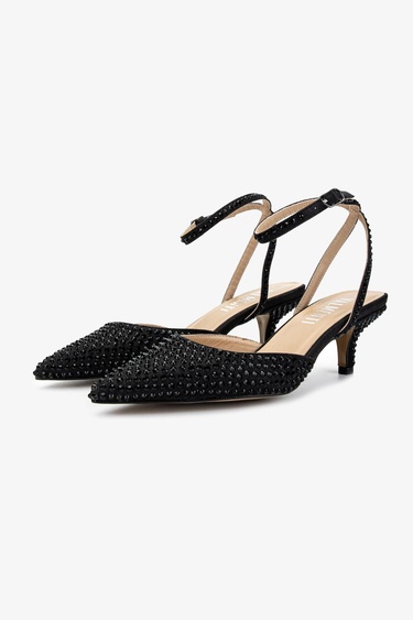  Valmenti Kadın Siyah Topuklu Ayakkabı