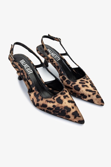  Valmenti Kadın Leopar Topuklu Ayakkabı