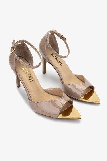  Valmenti Kadın Bej Topuklu Ayakkabı
