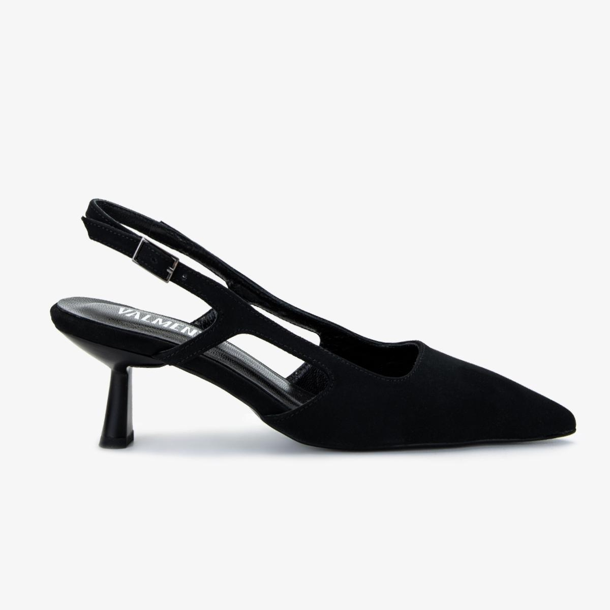 Valmenti Kadın Siyah Saten Topuklu Ayakkabı