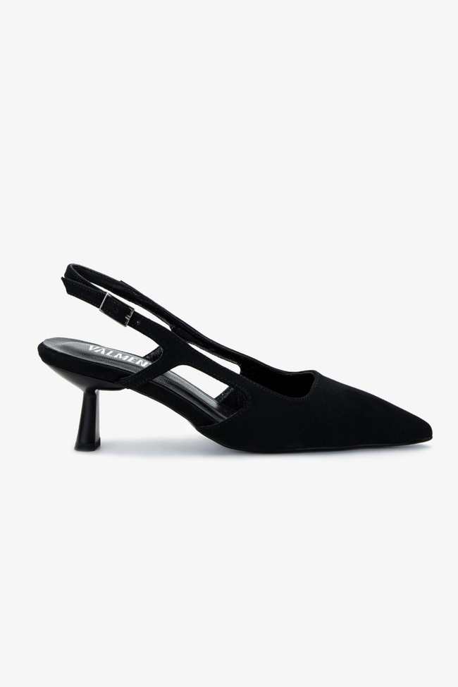  Valmenti Kadın Siyah Saten Topuklu Ayakkabı