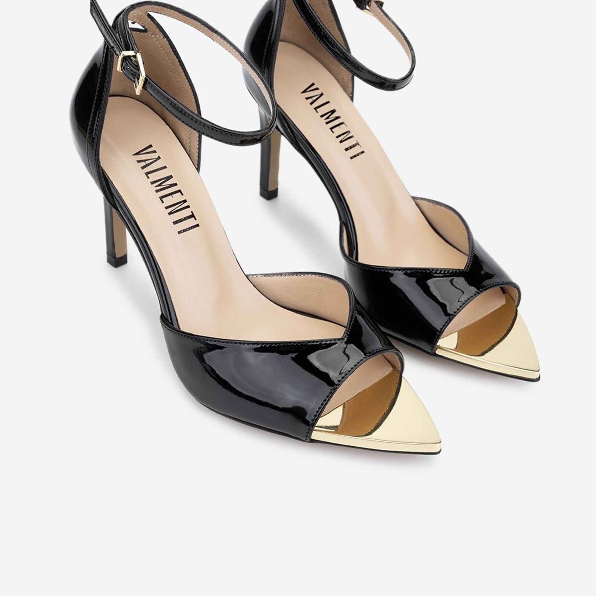 Valmenti Kadın Siyah Rugan Topuklu Ayakkabı