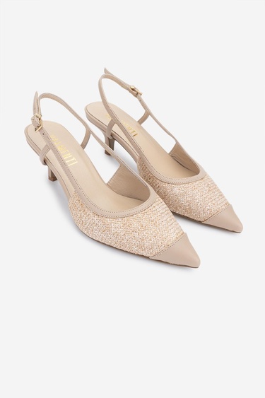  Valmenti Kadın Bej Topuklu Ayakkabı