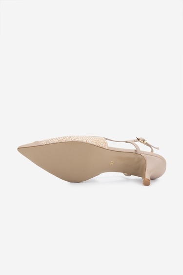  Valmenti Kadın Bej Topuklu Ayakkabı