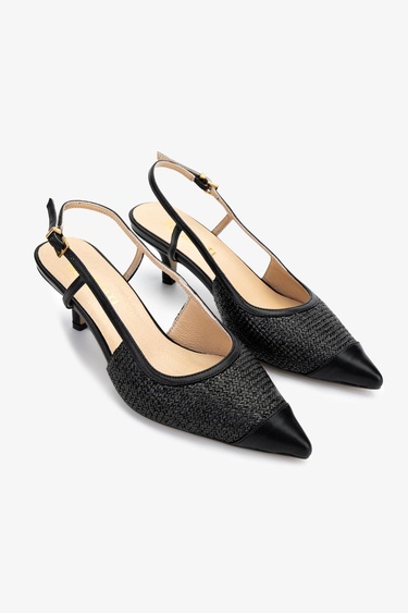  Valmenti Kadın Siyah Topuklu Ayakkabı