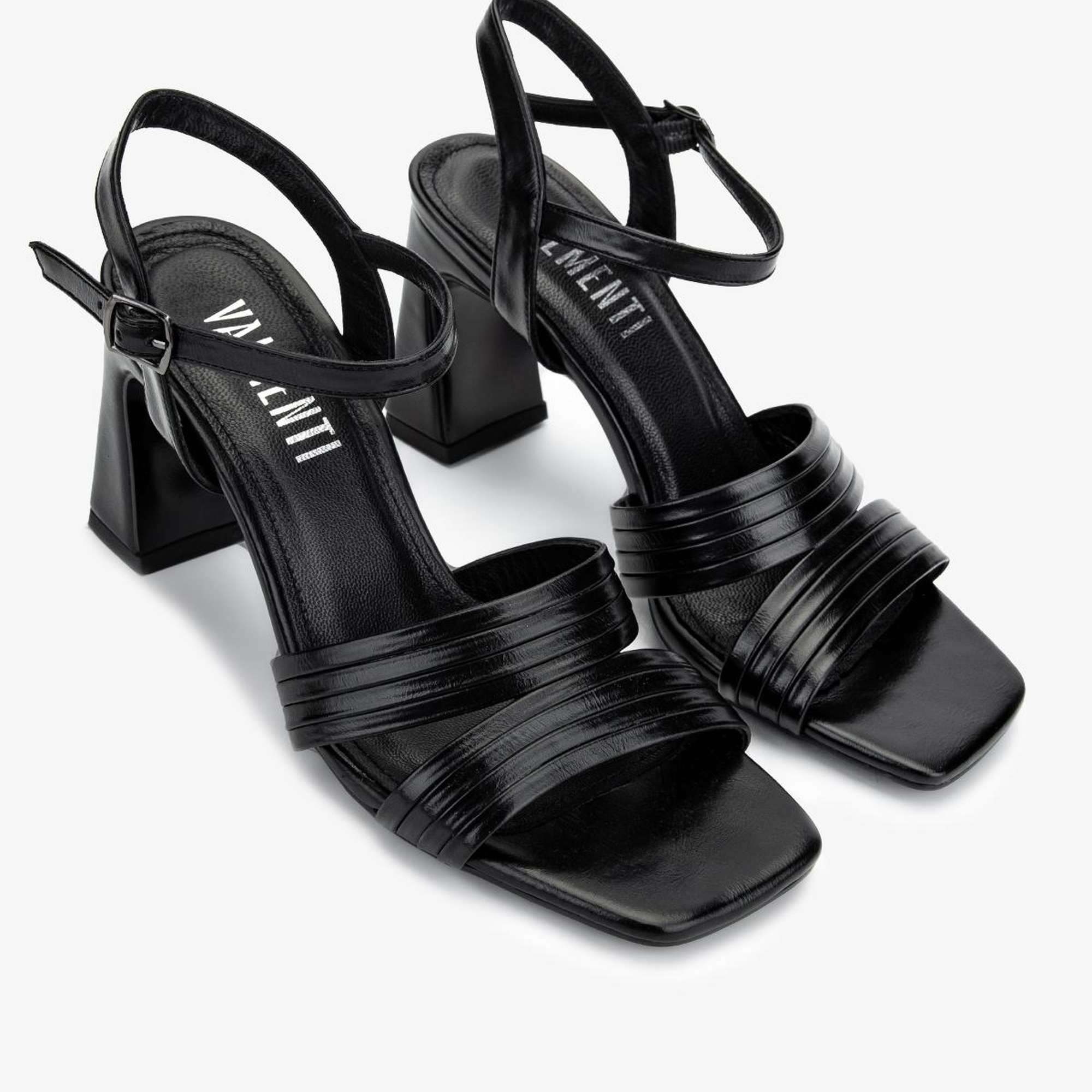 Valmenti Kadın Vegan Siyah Topuklu Ayakkabı