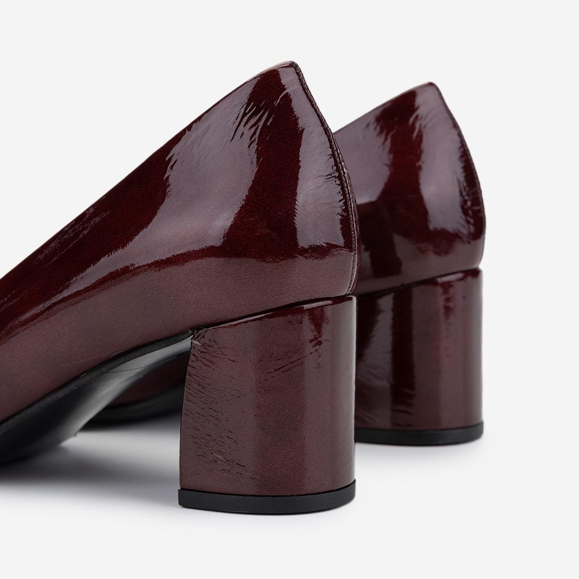 Valmenti Kadın Hakiki Deri Bordo Topuklu Ayakkabı