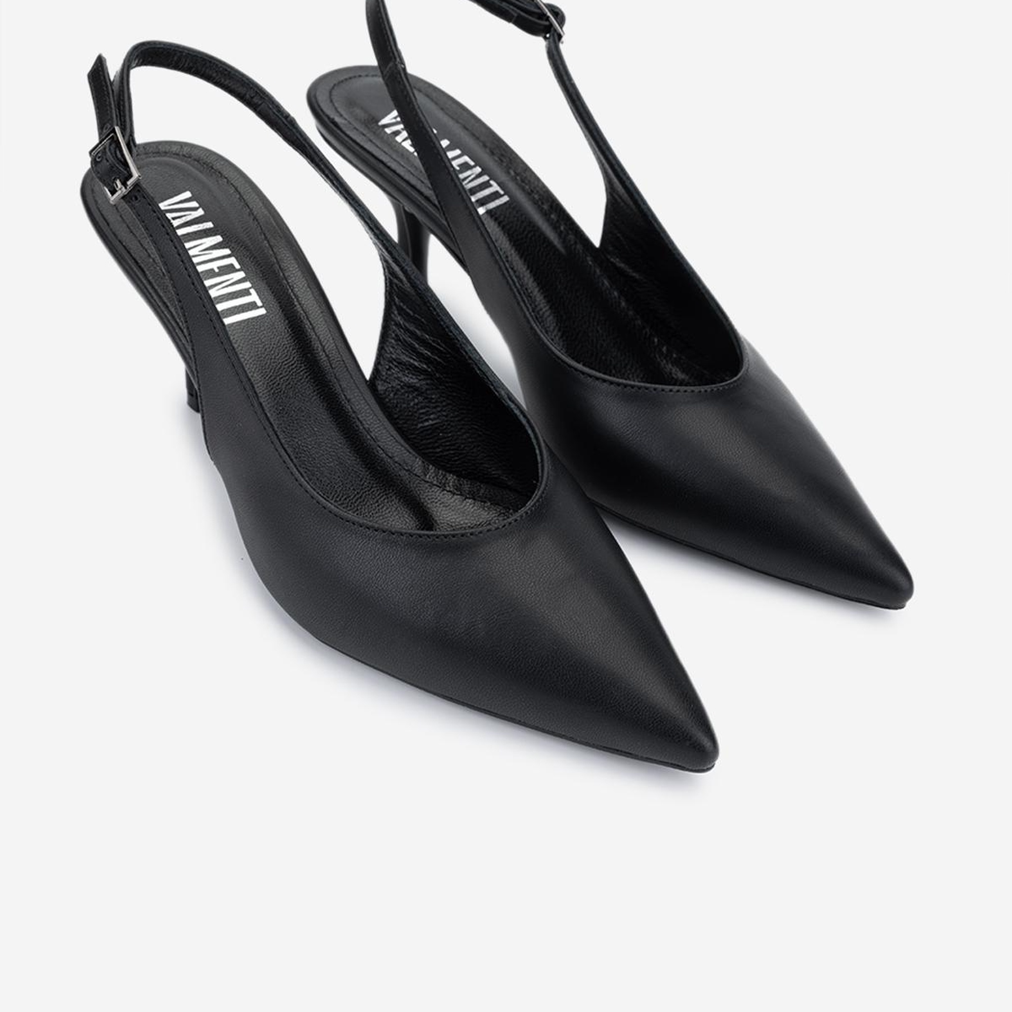 Valmenti Kadın Vegan Siyah Topuklu Ayakkabı