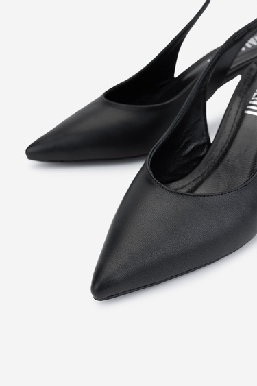  Valmenti Kadın Vegan Siyah Topuklu Ayakkabı