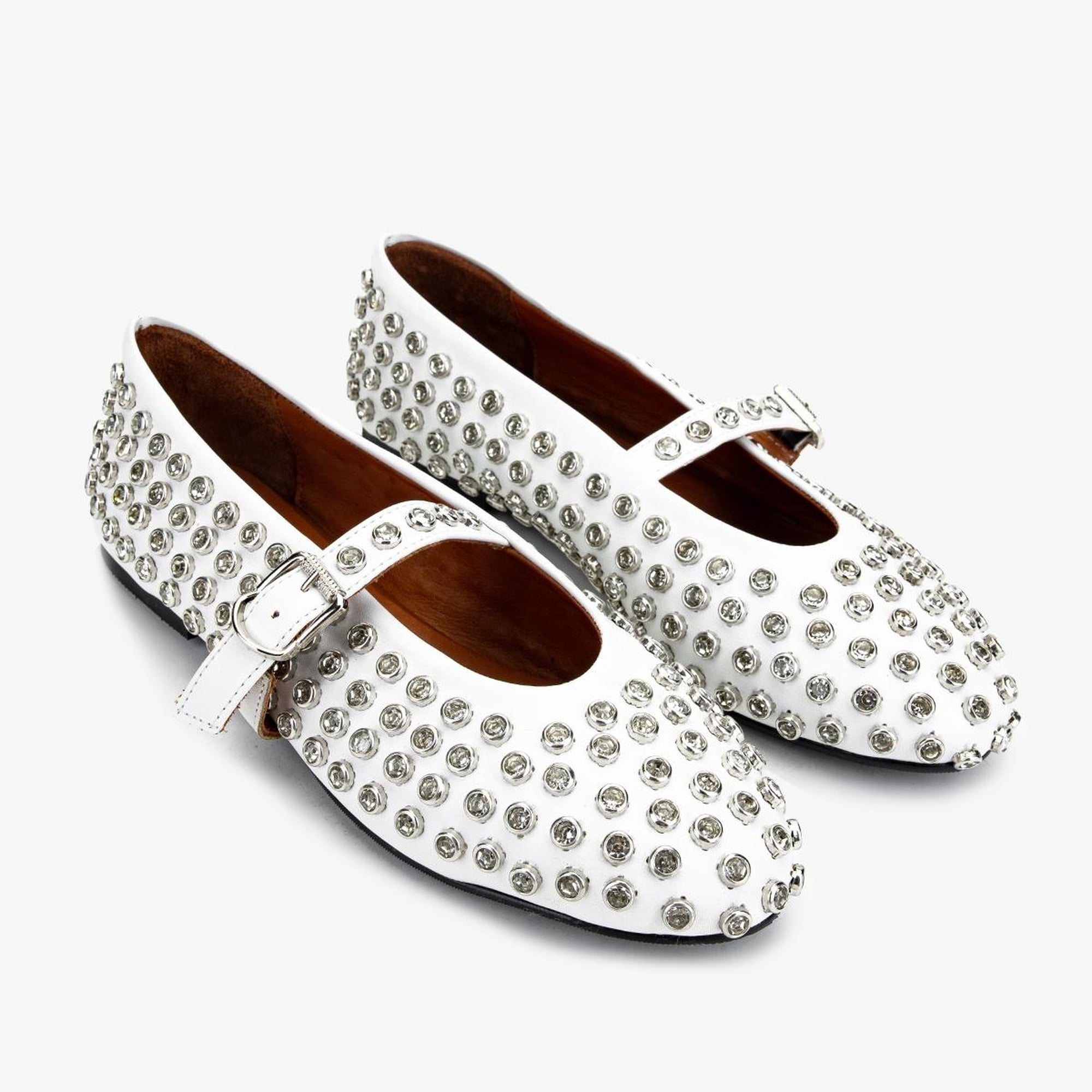 Valmenti Kadın Hakiki Deri Beyaz Babet Ayakkabı